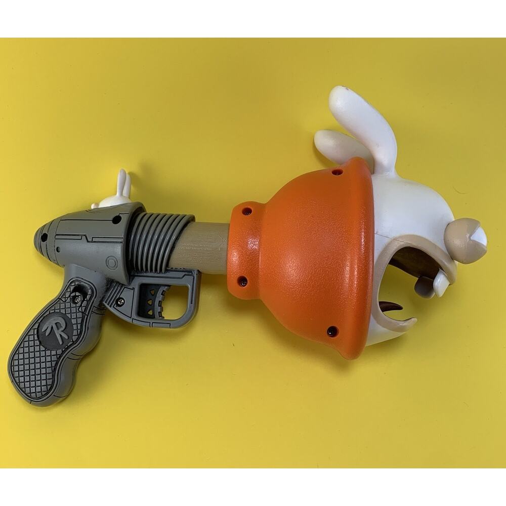 NICKELODEON TALKING RABBIDS INVASION SUPER PLUGER BLASTER TOY GUN FART SOUNDS